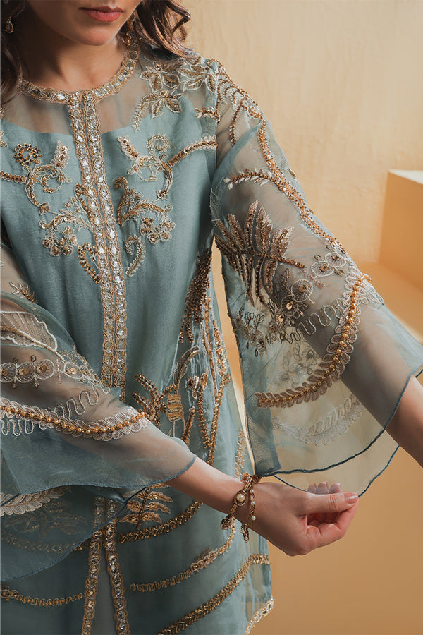 Shamaeel Ansari | Majestic Legacy | Sage Luxe - Bridal Dress - available at Maria Faisal in UK and USA.
