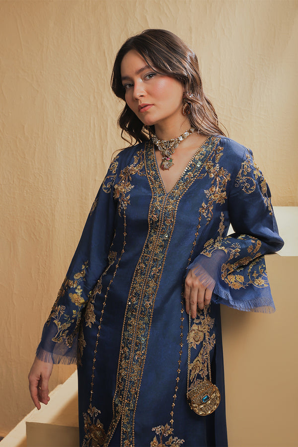 Shamaeel Ansari | Majestic Legacy | Sapphire Signature - Bridal Dress - available at Maria Faisal in UK and USA.