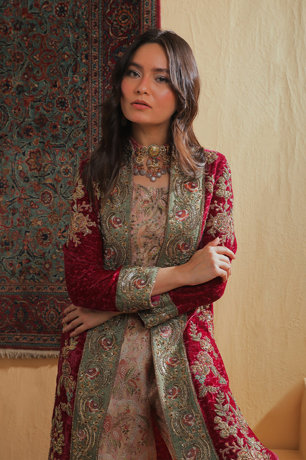 Shamaeel Ansari | Majestic Legacy |Crimson Heritage - Bridal Dress - available at Maria Faisal in UK and USA.