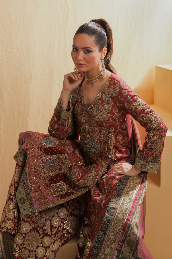 Shamaeel Ansari | Majestic Legacy | Marrakesh Gharara - Bridal Dress - available at Maria Faisal in UK and USA.