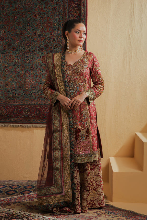 Shamaeel Ansari | Majestic Legacy | Marrakesh Gharara - Bridal Dress - available at Maria Faisal in UK and USA.