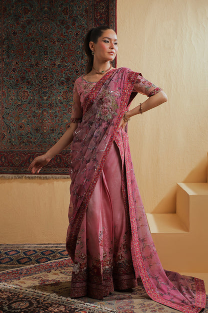 Shamaeel Ansari | Majestic Legacy | Rosewood Zari Fusion Saree - Bridal Dress - available at Maria Faisal in UK and USA.