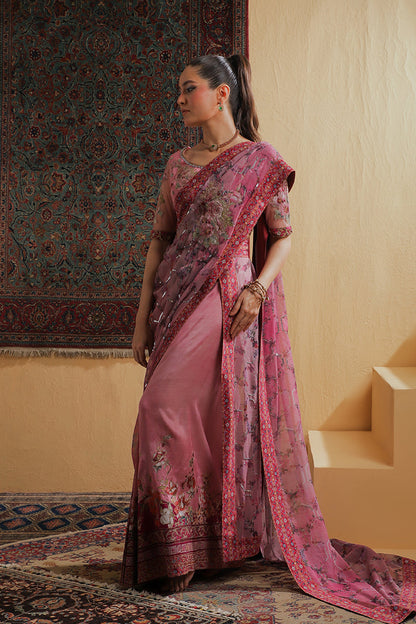Shamaeel Ansari | Majestic Legacy | Rosewood Zari Fusion Saree - Bridal Dress - available at Maria Faisal in UK and USA.