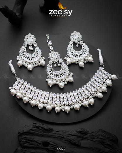 Elisa Silver Necklace - Necklace Sets 