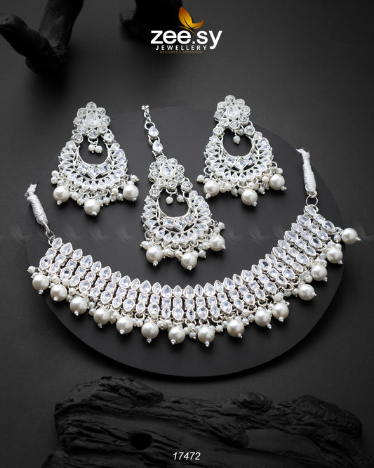 Elisa Silver Necklace - Necklace Sets 