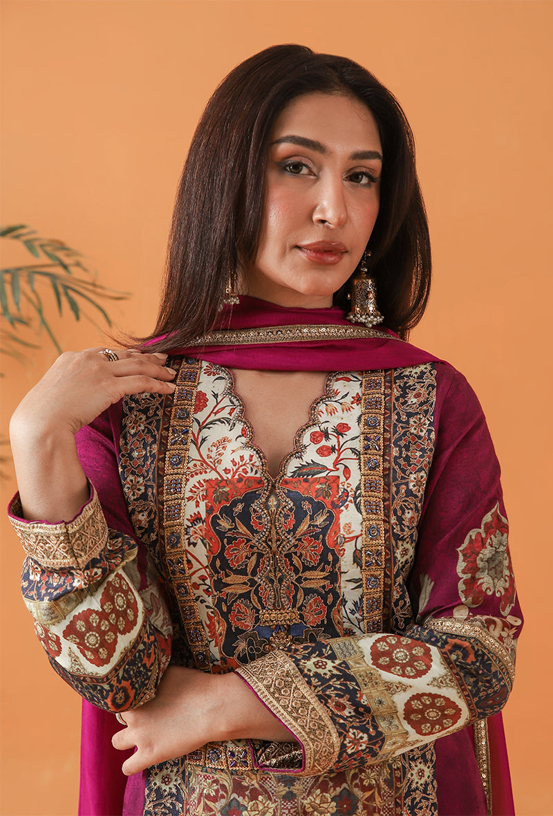 Shamaeel Ansari | Classic Luxe 26 | Silk Signature - Luxury Dress - available at Maria Faisal in UK and USA.