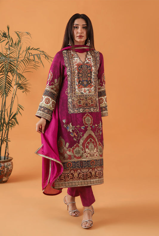 Shamaeel Ansari | Classic Luxe 26 | Silk Signature - Luxury Dress - available at Maria Faisal in UK and USA.