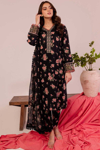 Farasha | Printed Essentials | Black Scarlet by Maria Faisal - Registered Vendor of : Farasha - type : Ladies Clothes - 100% original wedding dresses