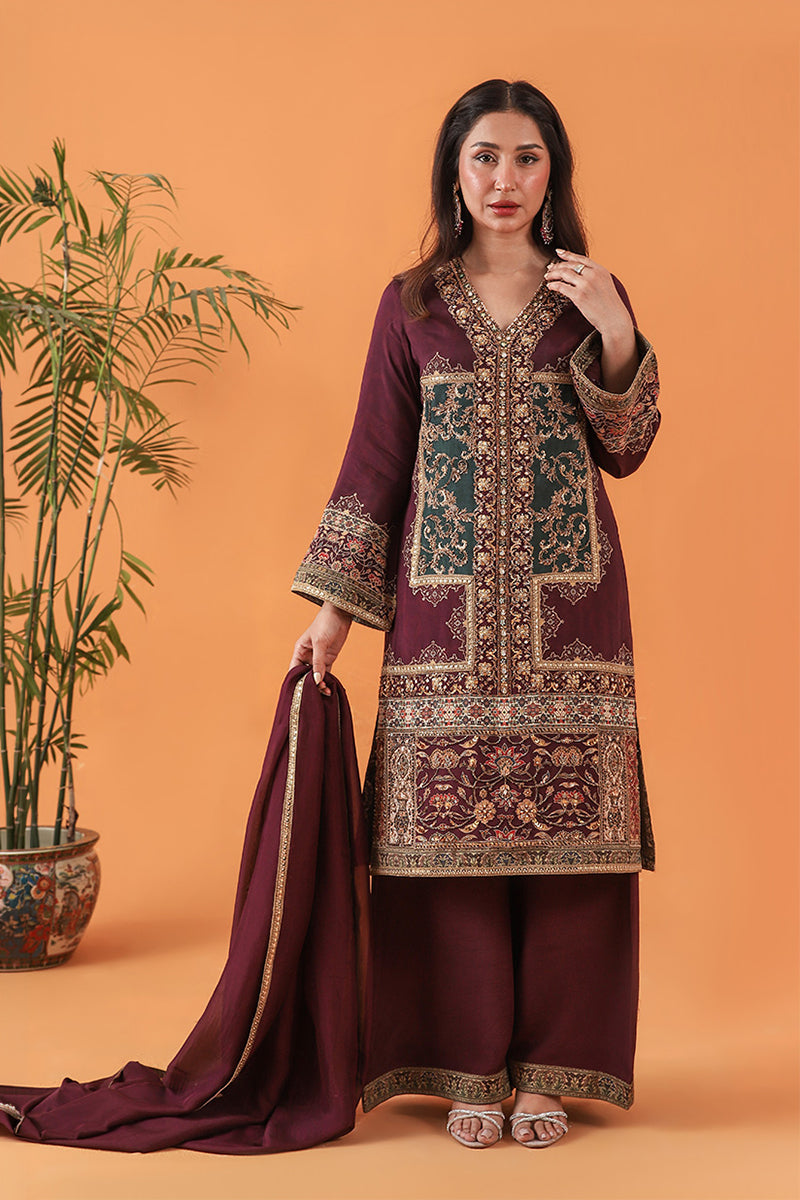 Shamaeel Ansari | Classic Luxe 26 | Lustre - Luxury Dress - available at Maria Faisal in UK and USA.