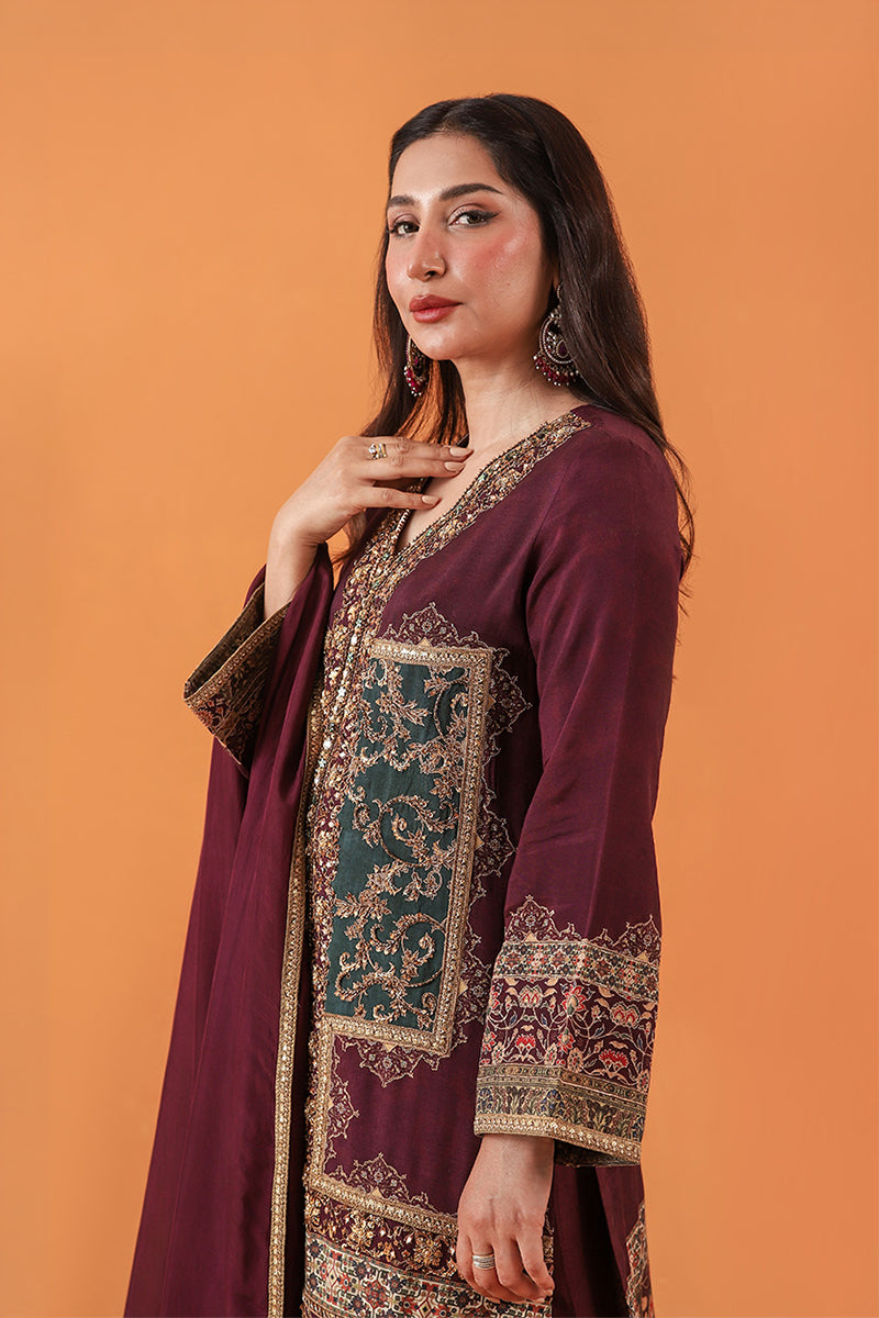 Shamaeel Ansari | Classic Luxe 26 | Lustre - Luxury Dress - available at Maria Faisal in UK and USA.