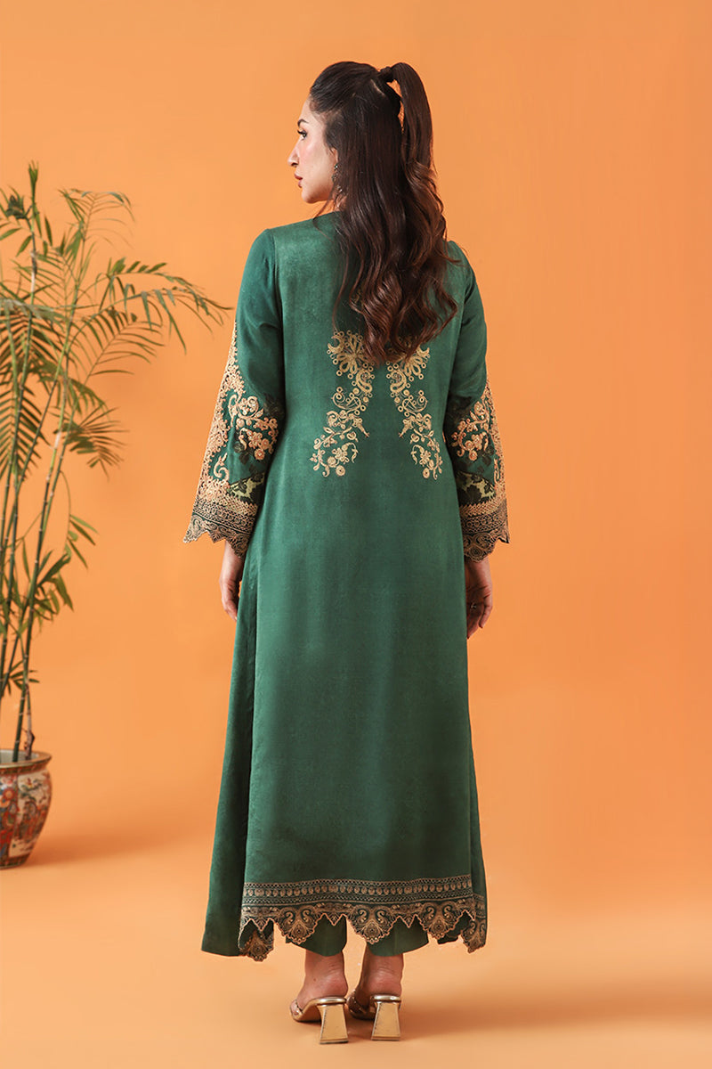 Shamaeel Ansari | Classic Luxe 26 | Emerald - Luxury Dress - available at Maria Faisal in UK and USA.