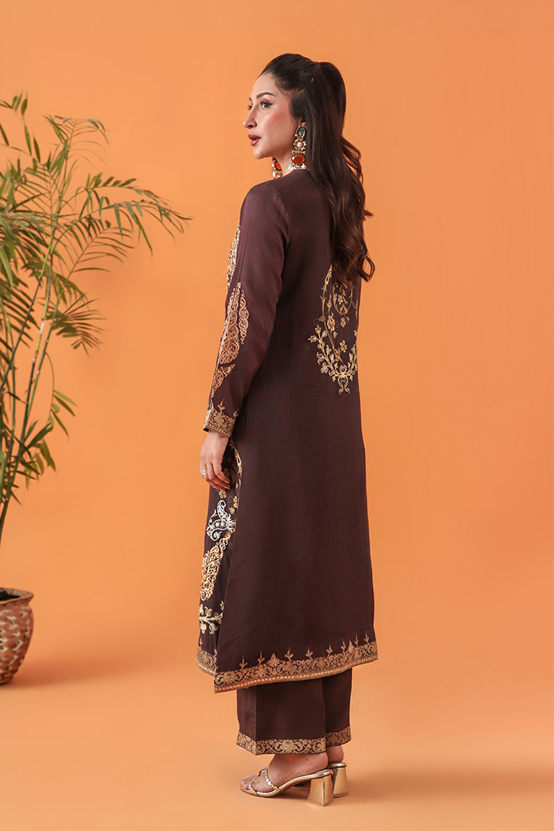 Shamaeel Ansari | Classic Luxe 26 | Garnet Majesty - Luxury Dress - available at Maria Faisal in UK and USA.