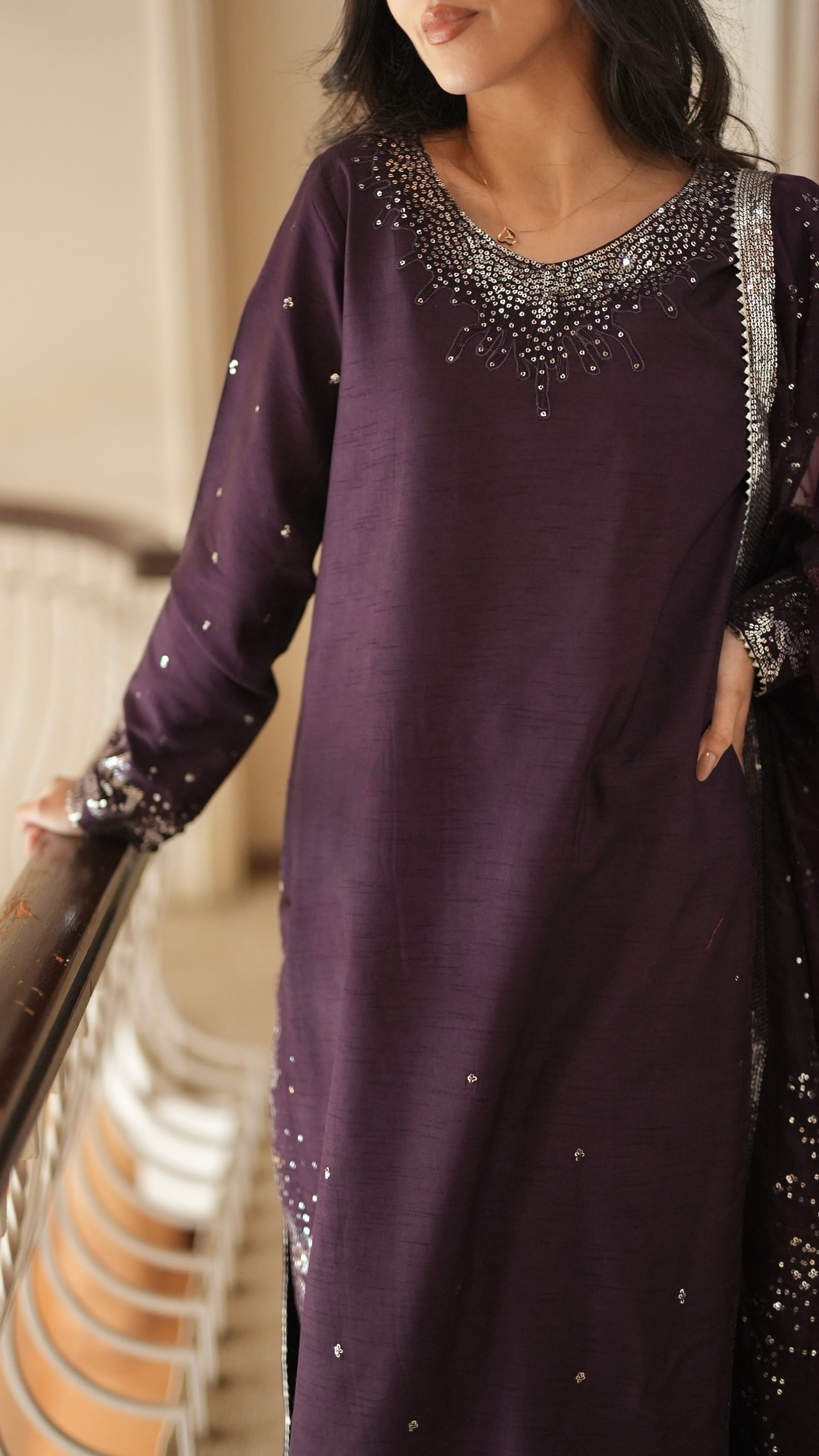 Neeshay | Luxe Pret | Minha - Dress - available at Maria Faisal in UK and USA.