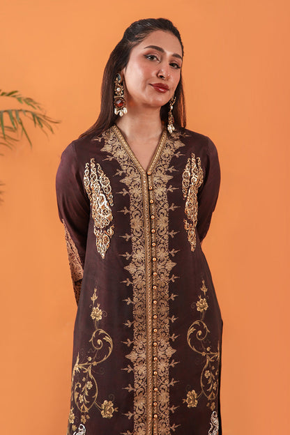 Shamaeel Ansari | Classic Luxe 26 | Garnet Majesty - Luxury Dress - available at Maria Faisal in UK and USA.