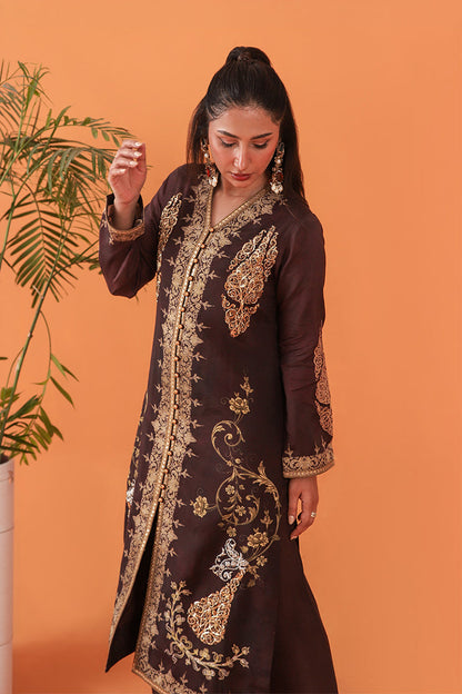 Shamaeel Ansari | Classic Luxe 26 | Garnet Majesty - Luxury Dress - available at Maria Faisal in UK and USA.