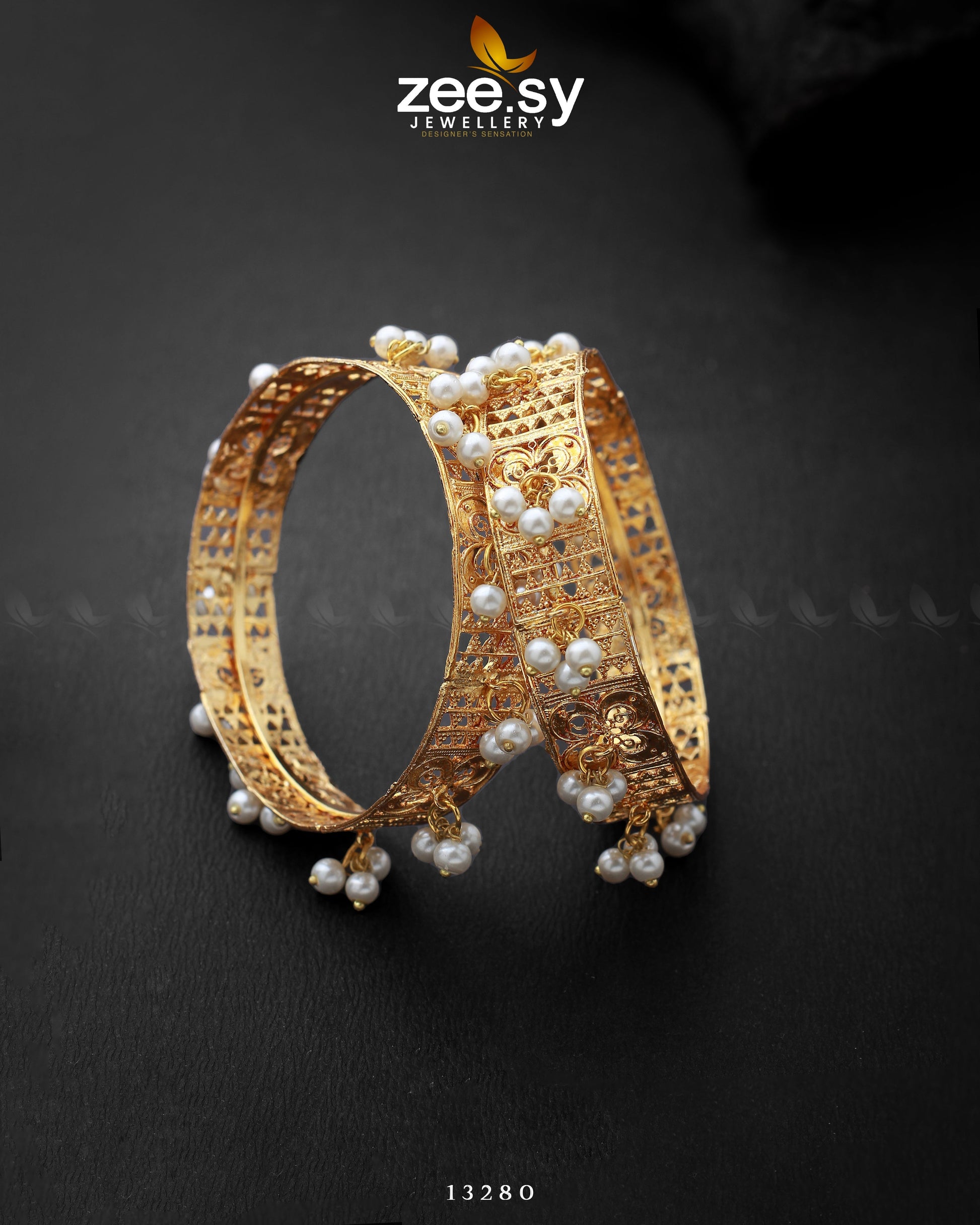 Traditinal Kara Bangles - Designer Dress with Intricate embroidery and embellishments. Shop elegent wedding dress at Maria Faisal.