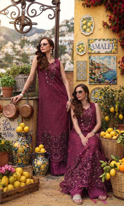 Noor by Saadia Asad | Luxury Eid Schiffli Laserkari 26 | D8 -Rasberry love - Luxury Dress - available at Maria Faisal in UK and USA.