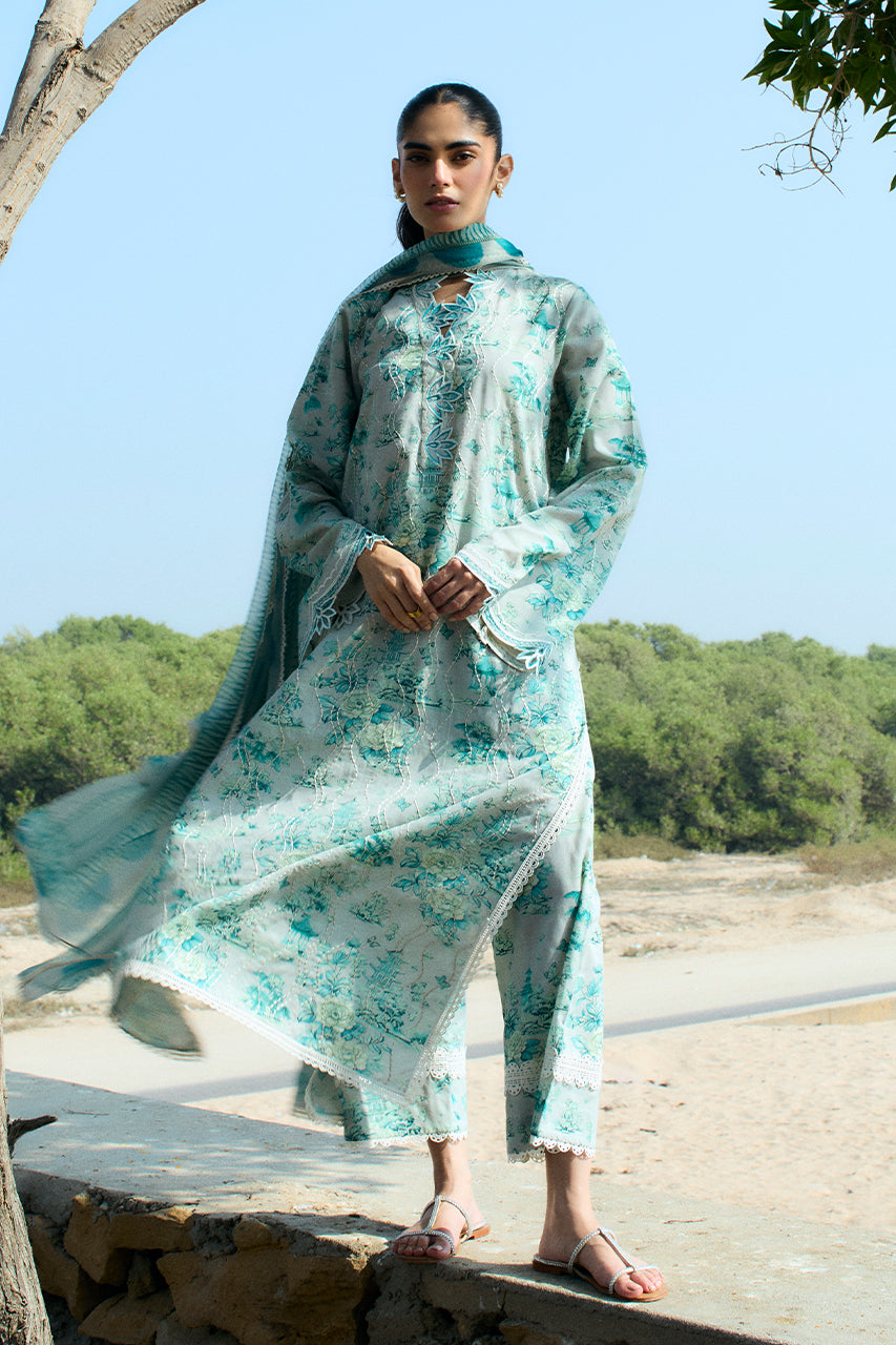 Sania Maskatiya | Luxury Lawn 25 | Myra (A) - Ladies Clothes - Maria Faisal