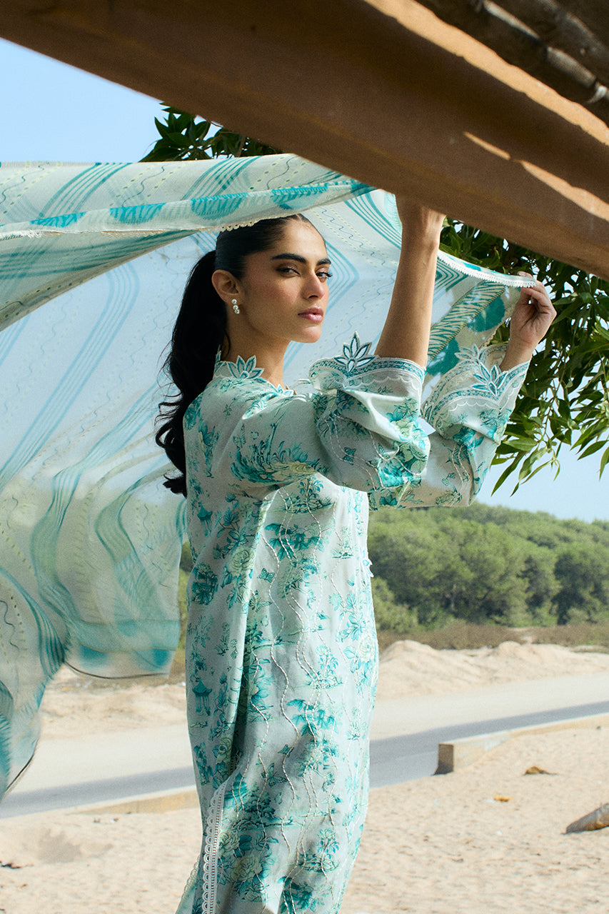 Sania Maskatiya | Luxury Lawn 25 | Myra (A) - Ladies Clothes - Maria Faisal