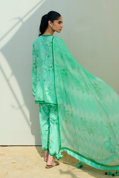 Sania Maskatiya | Luxury Lawn 25 | Azur (B) - Ladies Clothes - Maria Faisal