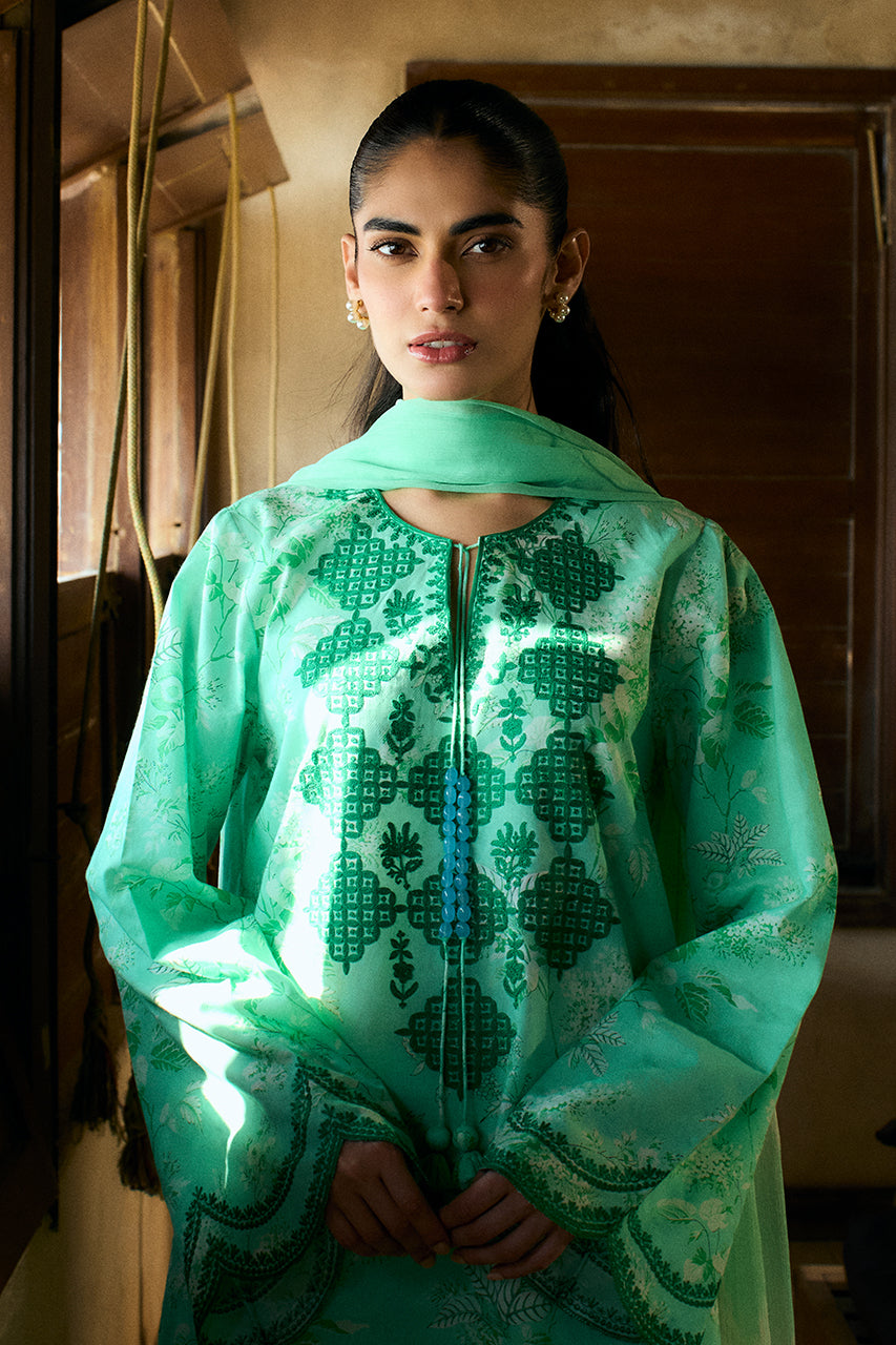 Sania Maskatiya | Luxury Lawn 25 | Azur (B) - Ladies Clothes - Maria Faisal