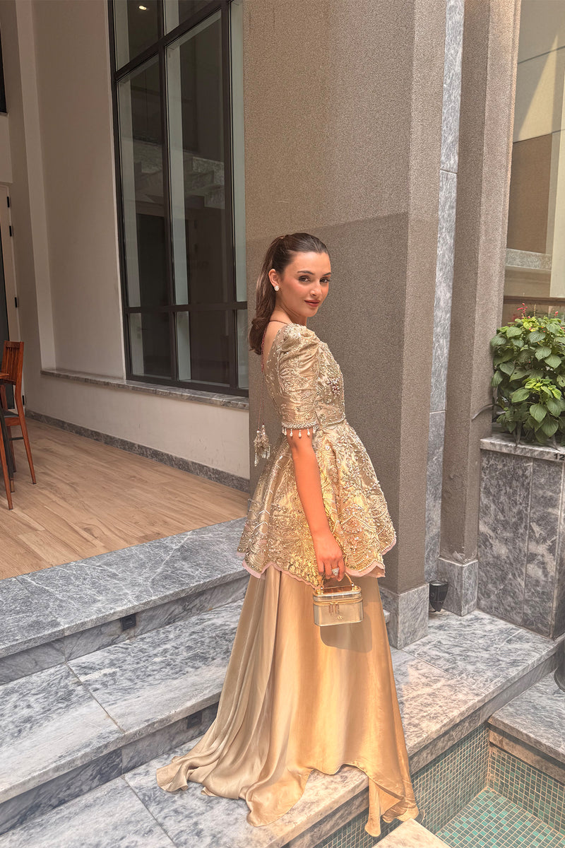 Mysie | Festive 26 | Aelena - Luxury Dress - available at Maria Faisal in UK and USA.