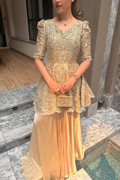 Mysie | Festive 26 | Aelena - Luxury Dress - available at Maria Faisal in UK and USA.