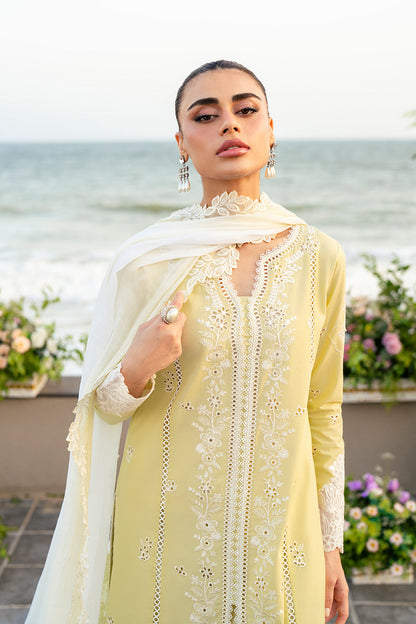 Azure | Luxury Lawn 26 | Imperial Saffron - Luxury Dress - available at Maria Faisal in UK and USA.
