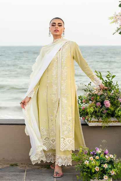 Azure | Luxury Lawn 26 | Imperial Saffron - Luxury Dress - available at Maria Faisal in UK and USA.