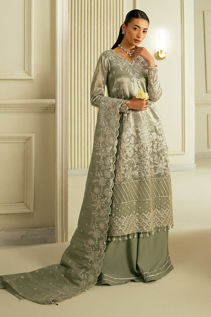 Cross Stitch | FW-24 RTW WEDDING EDIT-2 | MUTED MIRAGE - Wedding Dress - available at Maria Faisal in UK and USA.