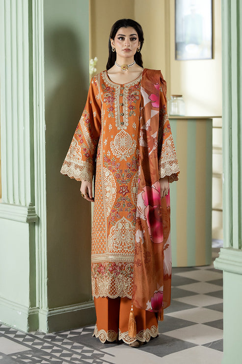 Imrozia Premium | Opaline Drape | IP-186 Ivory Gleam - Formal Dress - available at Maria Faisal in UK and USA.