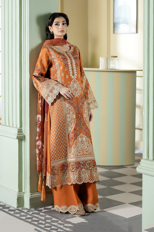 Imrozia Premium | Opaline Drape | IP-186 Ivory Gleam - Formal Dress - available at Maria Faisal in UK and USA.