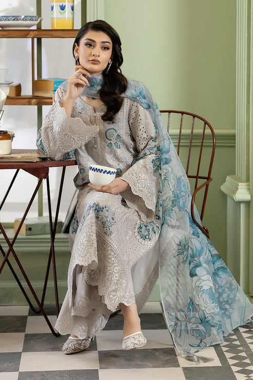 Imrozia Premium | Opaline Drape | IP-192 Cloud Grace - Formal Dress - available at Maria Faisal in UK and USA.