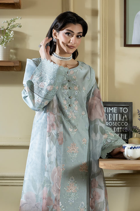 Imrozia Premium | Opaline Drape | IP-194 Opal Mist - Formal Dress - available at Maria Faisal in UK and USA.