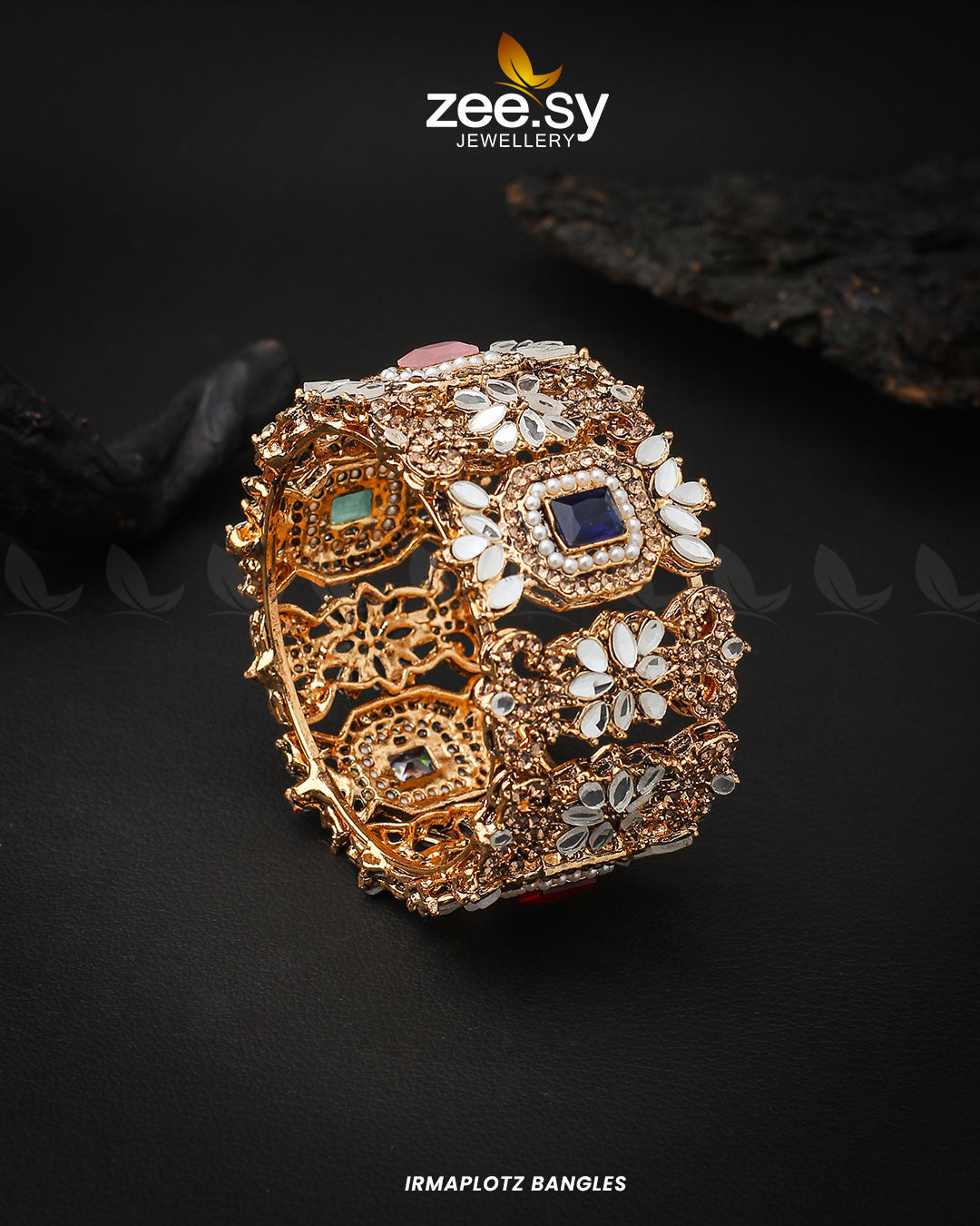 Irmaplotz Bangles - Designer Dress with Intricate embroidery and embellishments. Shop elegent wedding dress at Maria Faisal.