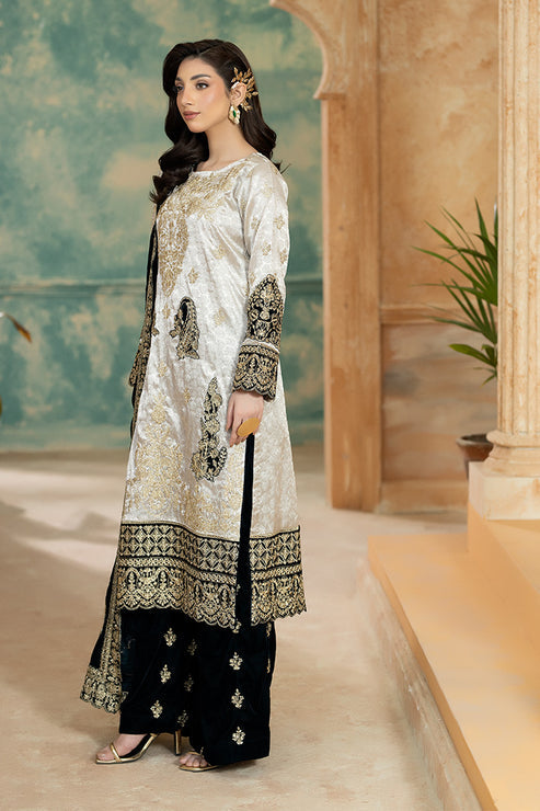 Imrozia Premium | Rukh e Makhmal |  Firaaq - Formal Dress - available at Maria Faisal in UK and USA.