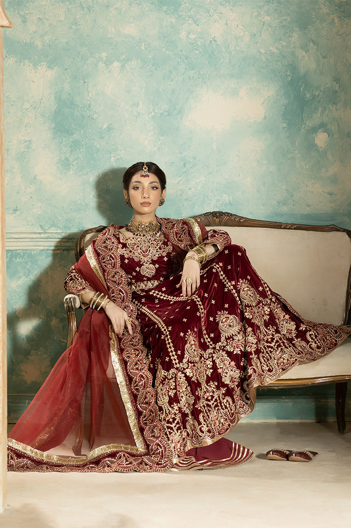 Imrozia Premium | Rukh e Makhmal | I.V-30 Rangini - Formal Dress - available at Maria Faisal in UK and USA.