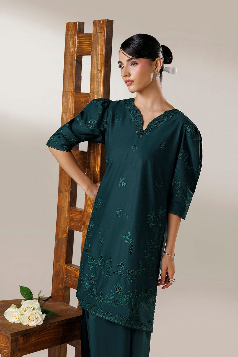 Azure | Chic Essentials |Ivy Energy - Casual Dress - available at Maria Faisal in UK and USA.