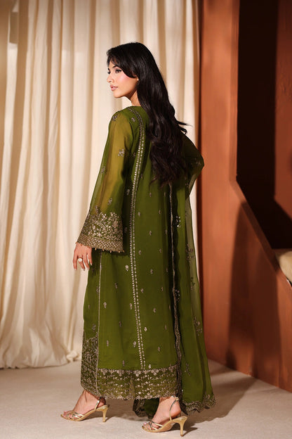 Azure | Azure Luxe | Imperial Olive - Luxury Dress - available at Maria Faisal in UK and USA.