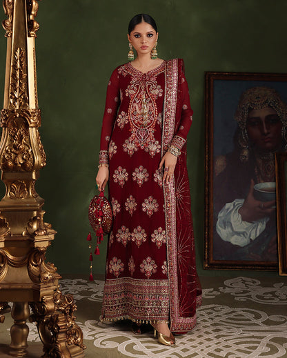 Roheenaz | Royale Eternel Chiffon Edit | Imperial Grace - Formal Dress - available at Maria Faisal in UK and USA.