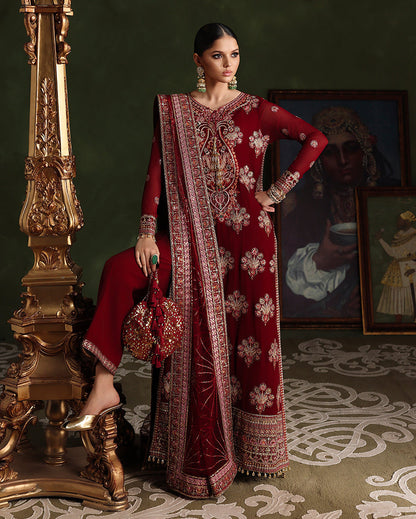 Roheenaz | Royale Eternel Chiffon Edit | Imperial Grace - Formal Dress - available at Maria Faisal in UK and USA.