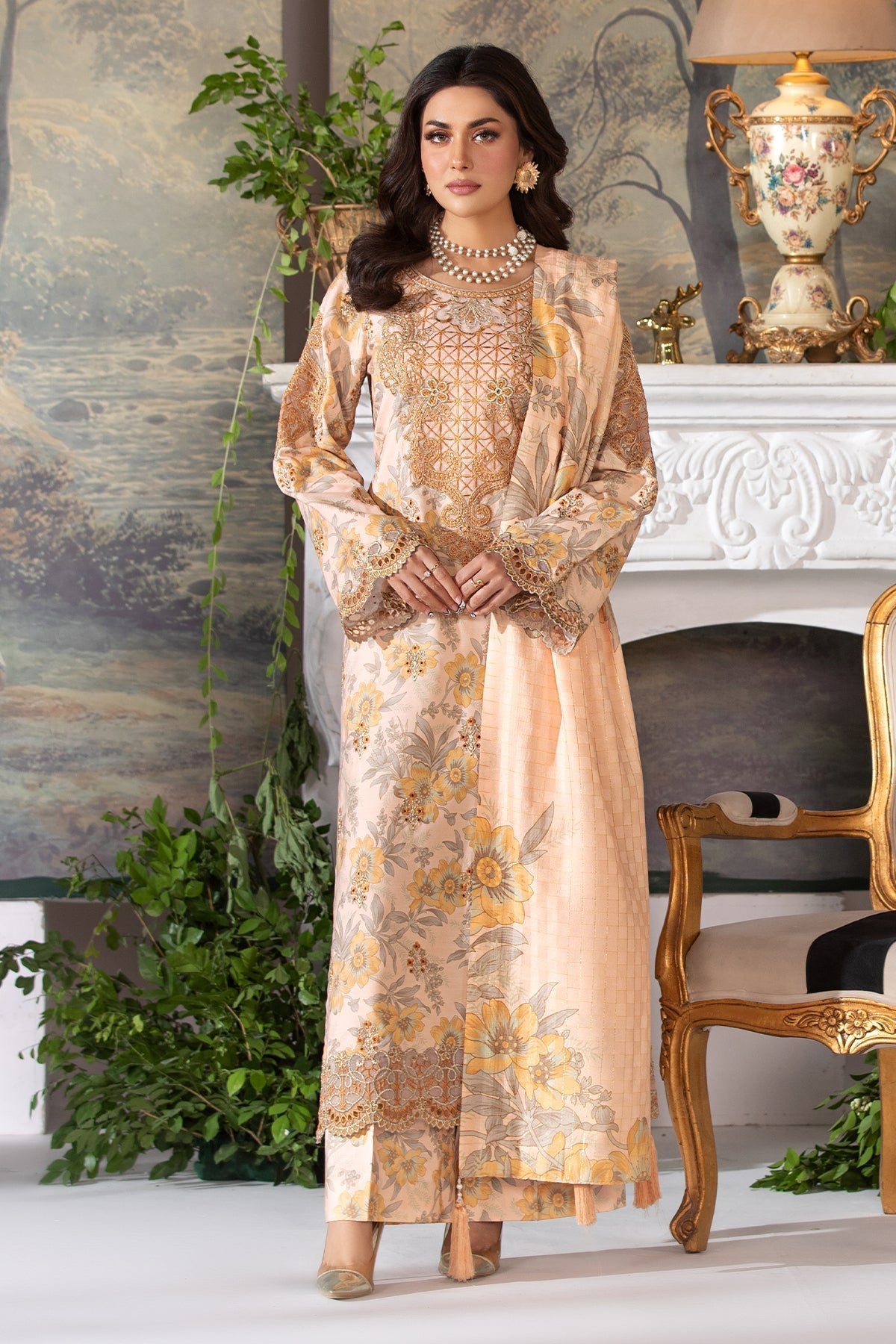 Imrozia Premium | Masakali Winter Pret | I.P-81 Jara - Designer Dress with Intricate embroidery and embellishments. Shop elegent wedding dress at Maria Faisal.