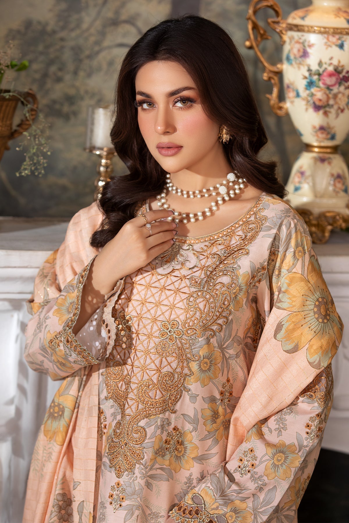 Imrozia Premium | Masakali Winter Pret | I.P-81 Jara - Designer Dress with Intricate embroidery and embellishments. Shop elegent wedding dress at Maria Faisal.