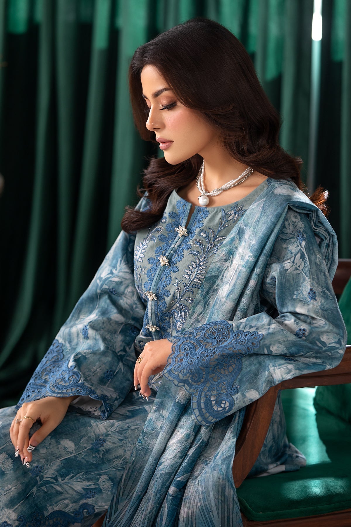 Imrozia Premium | Masakali Winter Pret | I.P-82 Hala - Designer Dress with Intricate embroidery and embellishments. Shop elegent wedding dress at Maria Faisal.