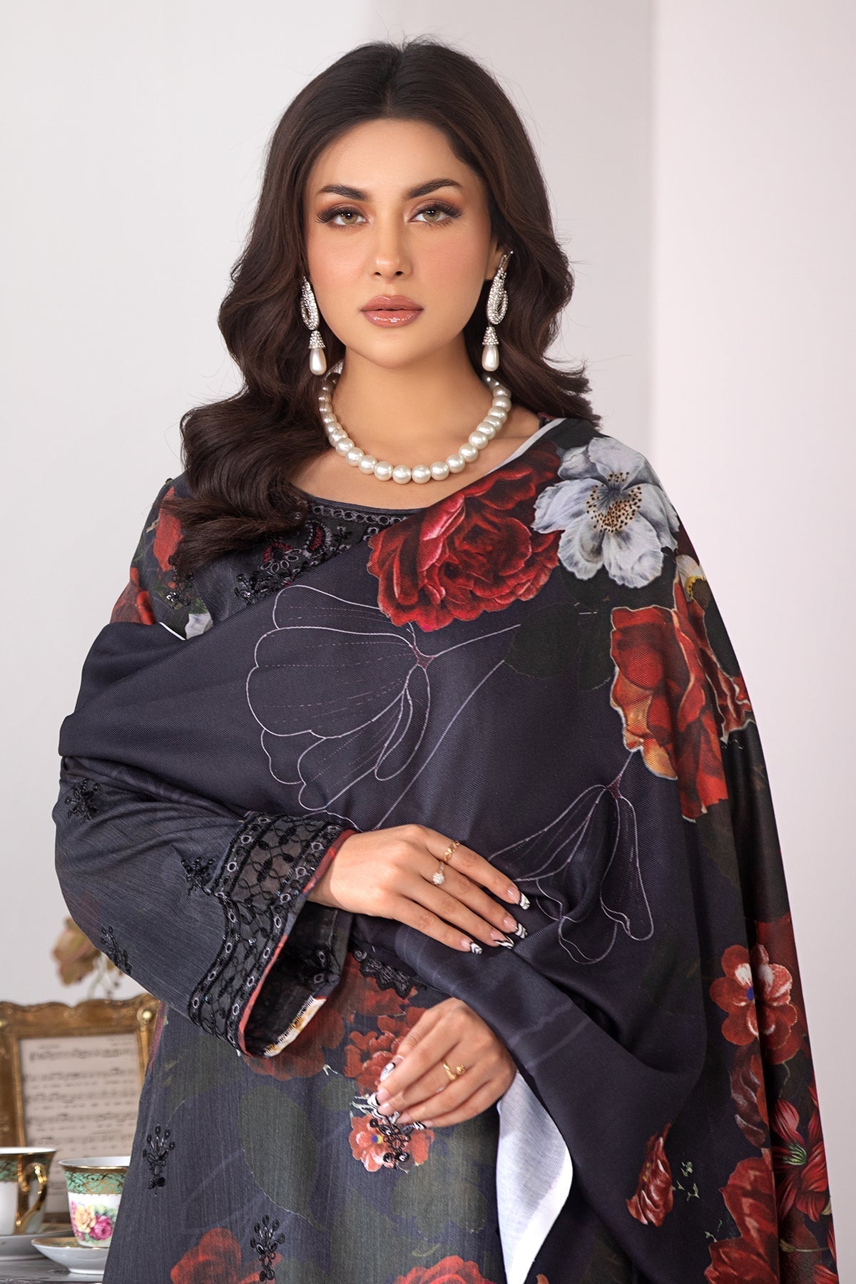 Imrozia Premium | Masakali Winter Pret | I.P-84 Kajal - Designer Dress with Intricate embroidery and embellishments. Shop elegent wedding dress at Maria Faisal.