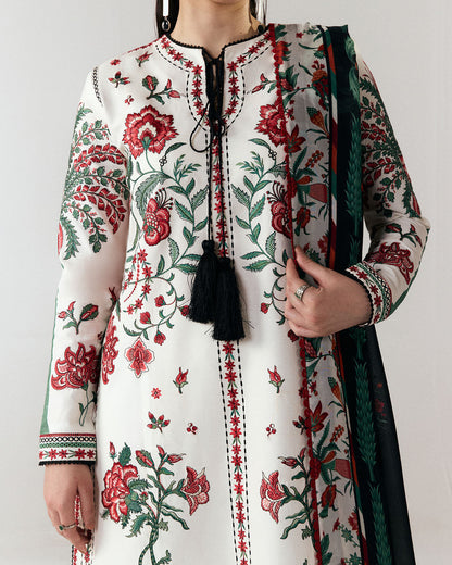 Jugnu | SS 26 Lawn | Inali - Luxury Dress - available at Maria Faisal in UK and USA.