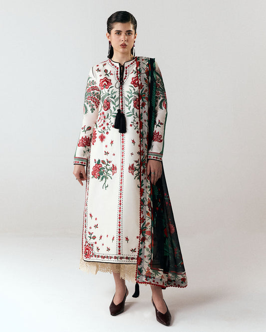 Jugnu | SS 26 Lawn | Inali - Luxury Dress - available at Maria Faisal in UK and USA.