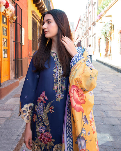 Mushq | Odyssey Lawn 26 | Ines - Luxury Dress - available at Maria Faisal in UK and USA.