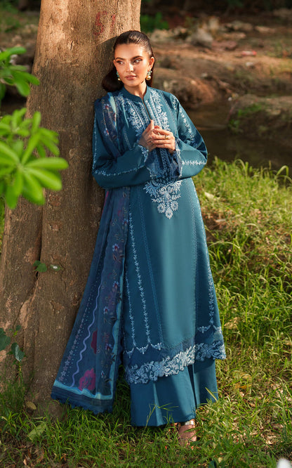 Asifa and Nabeel | Eden Cambric 25 | Iris Cloud ECU25-05 - Ladies Clothes - Maria Faisal