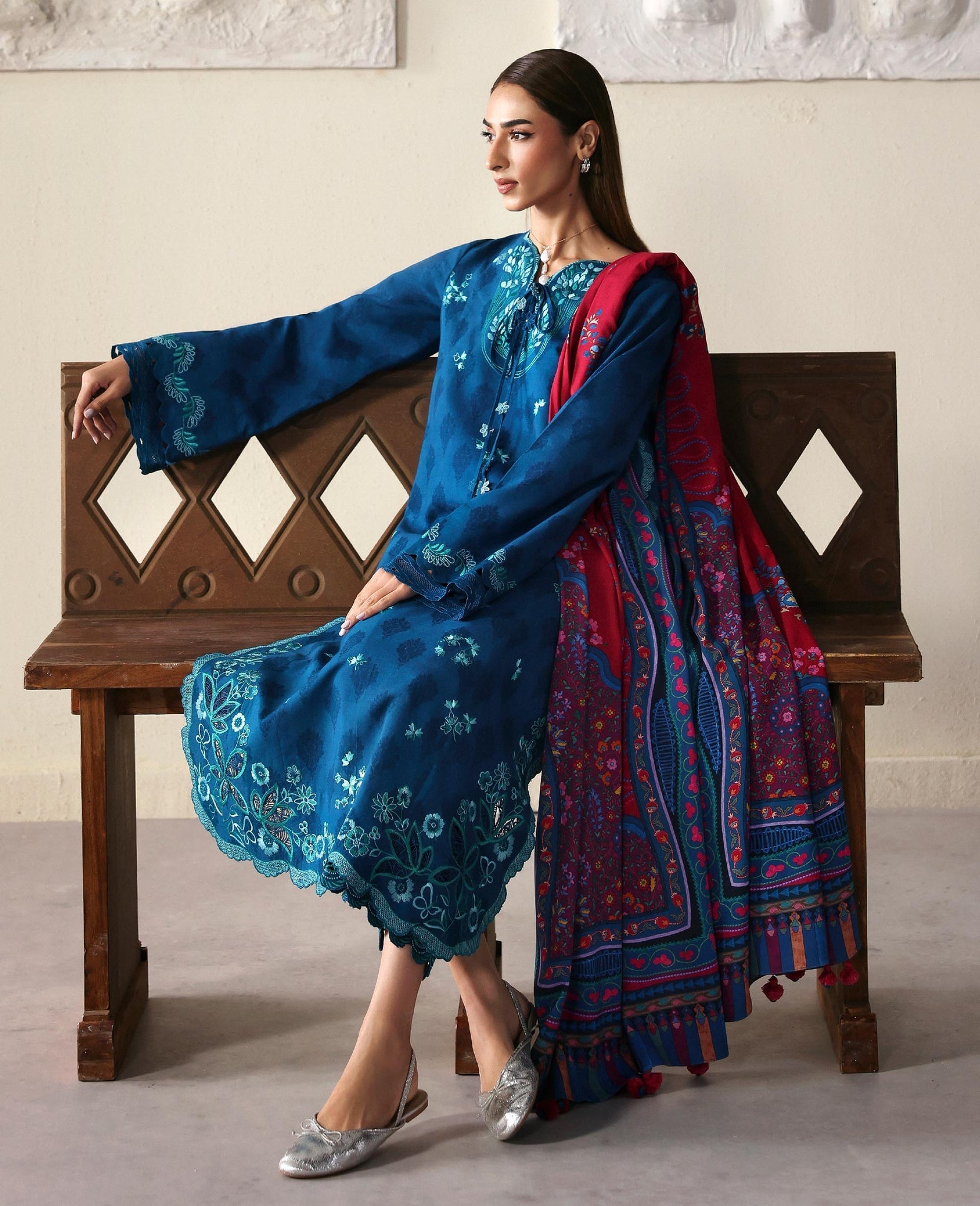 Republic Womenswear | Basics Winter 25 | Isaline - Casual Dress - available at Maria Faisal in UK and USA.
